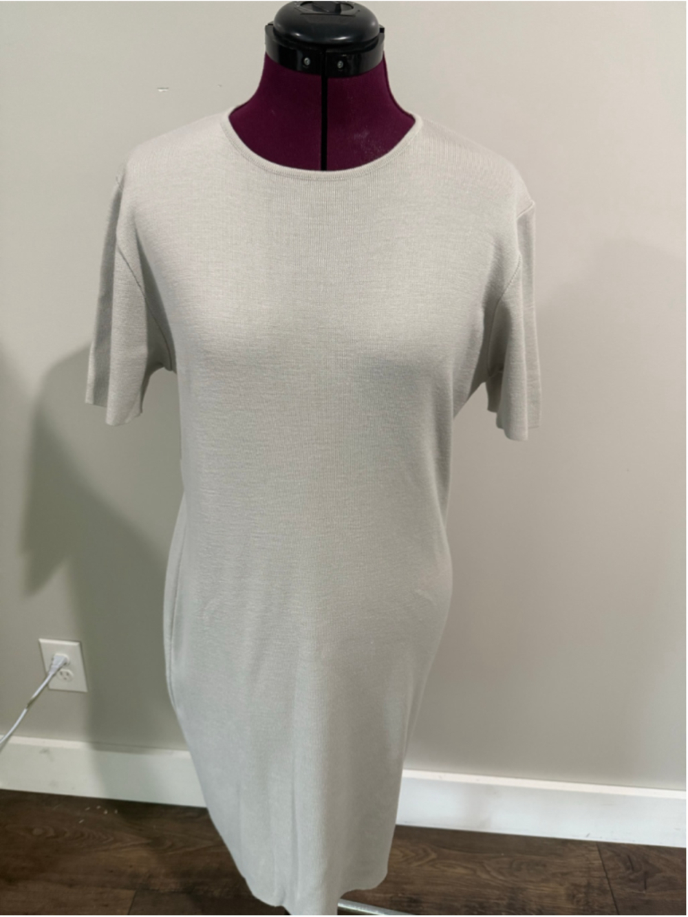 Vintage Gispa Short Sleeve Knit Sheath Dress Medium